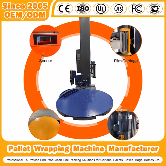 Macchina avvolgitrice per pallet completamente automatica integrata